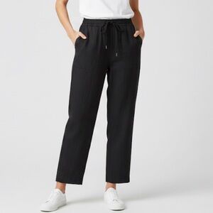 ME+EM Black High Waist Drawstring Tapered Pant Size 10